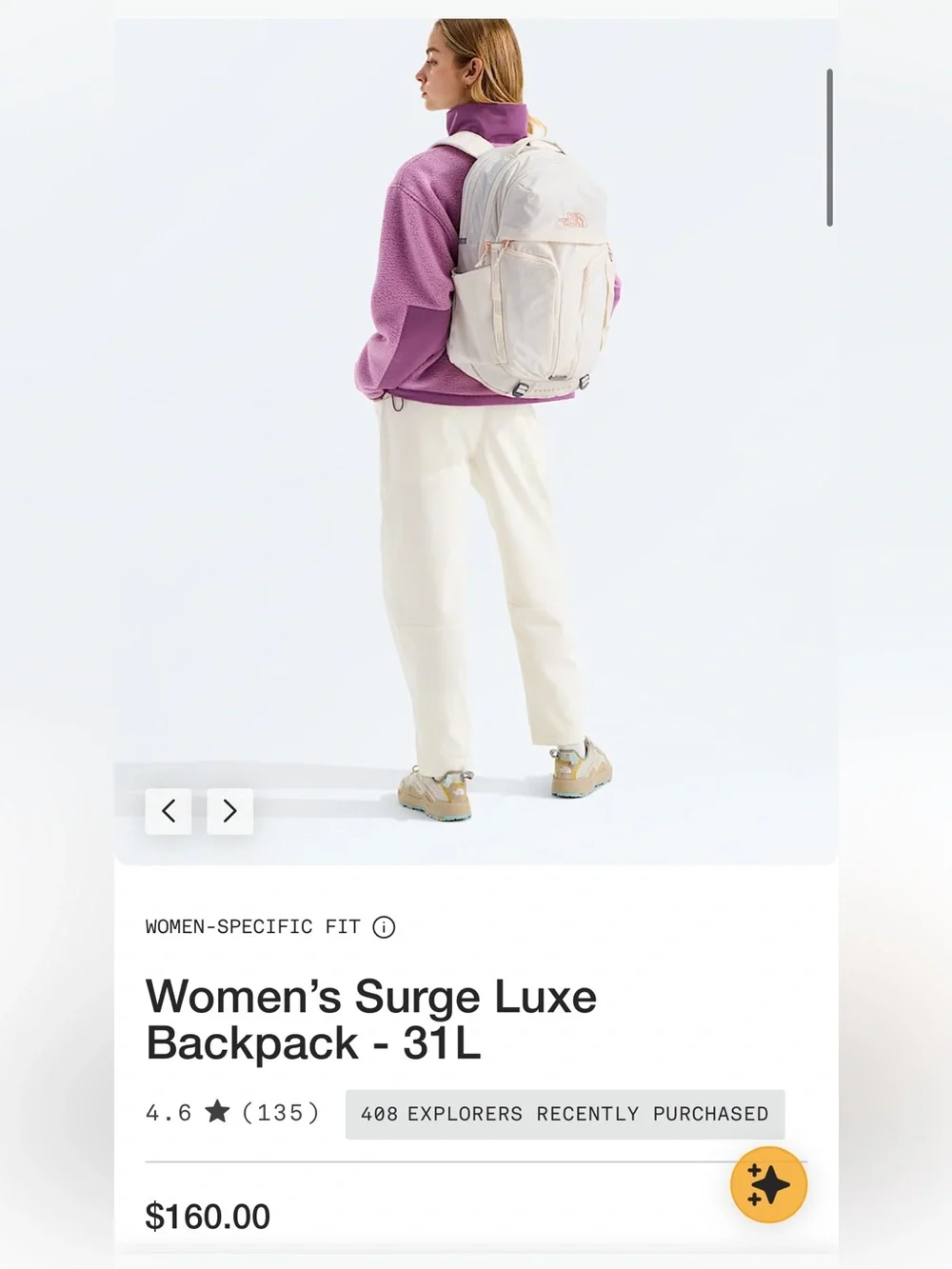 The North Face Blue Backpack with Navy Accents